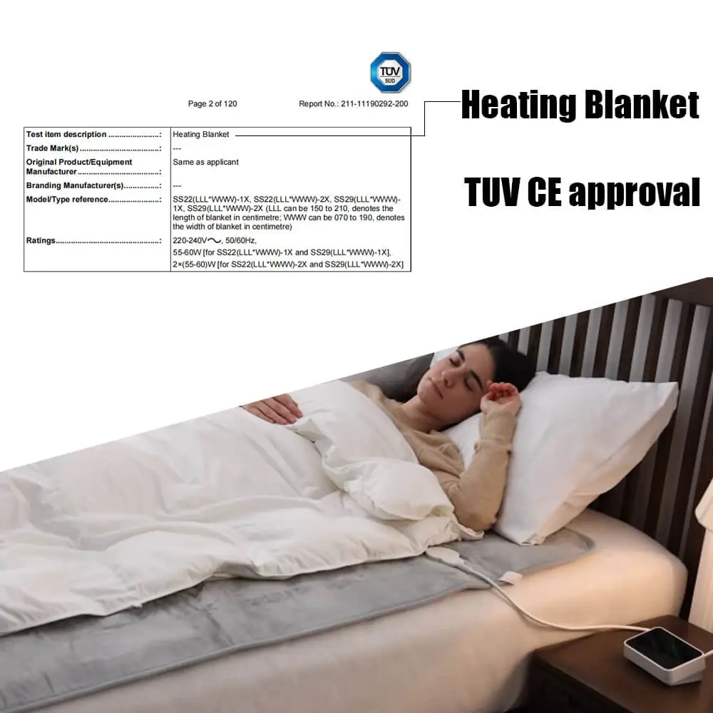 wifi connected heated blanket