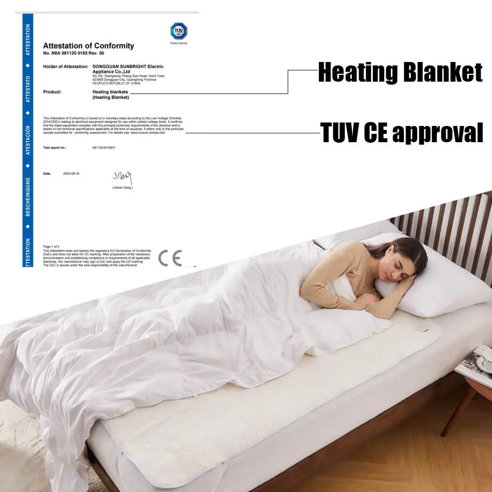 Details of Extra Warm Foot Zone Heated Underblankets